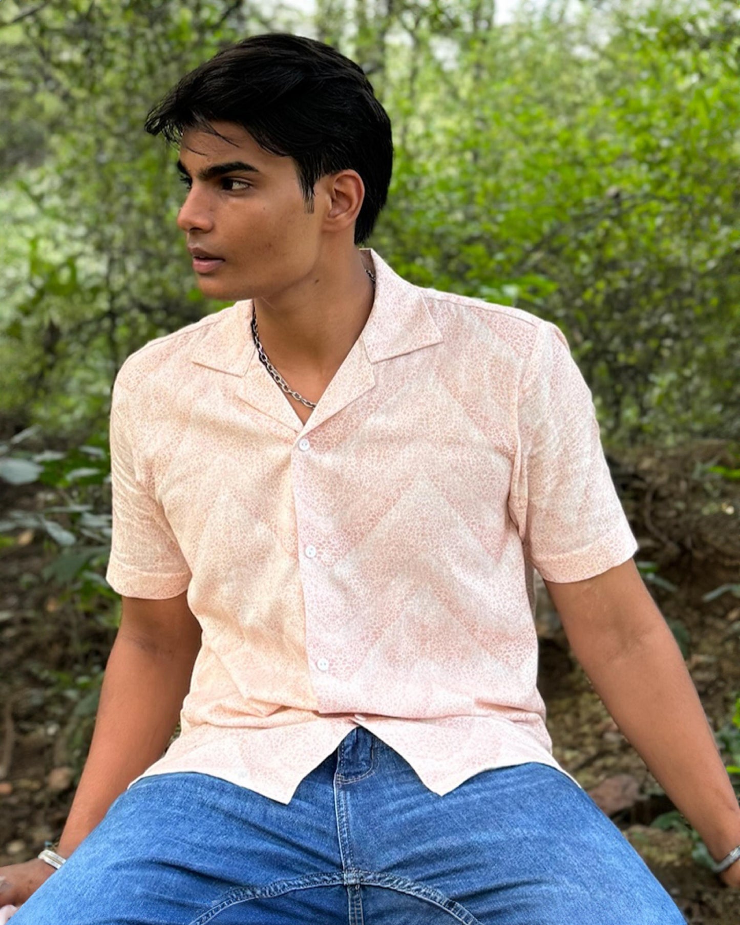 Borderline Pink Cuban Shirt