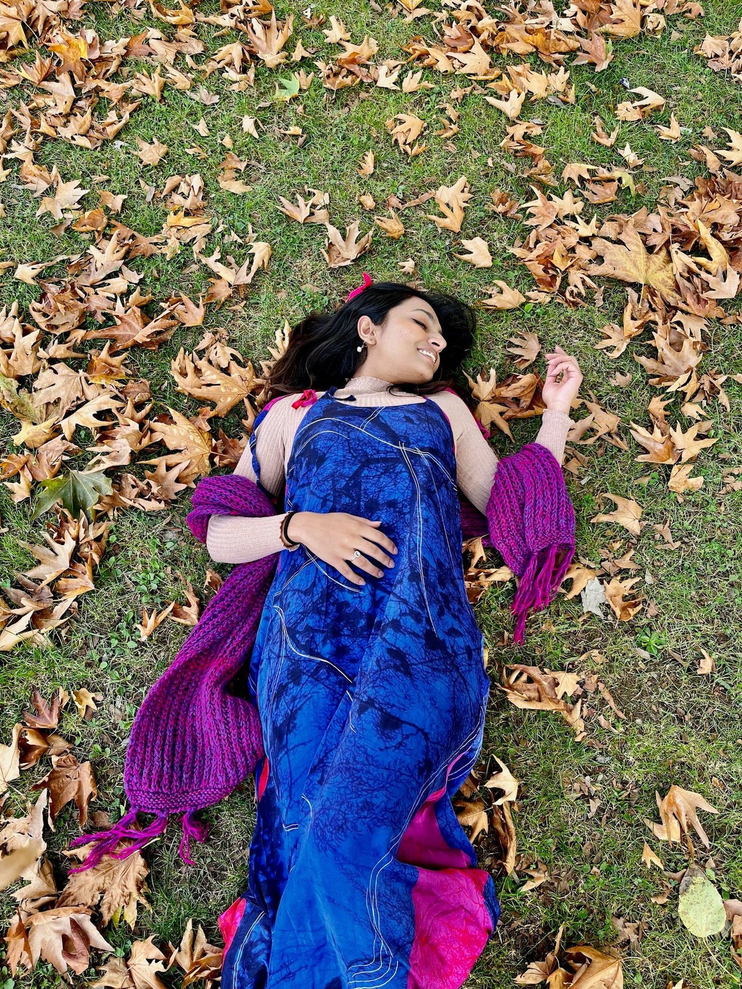 Blue Nights Tie-Up Maxi Dress