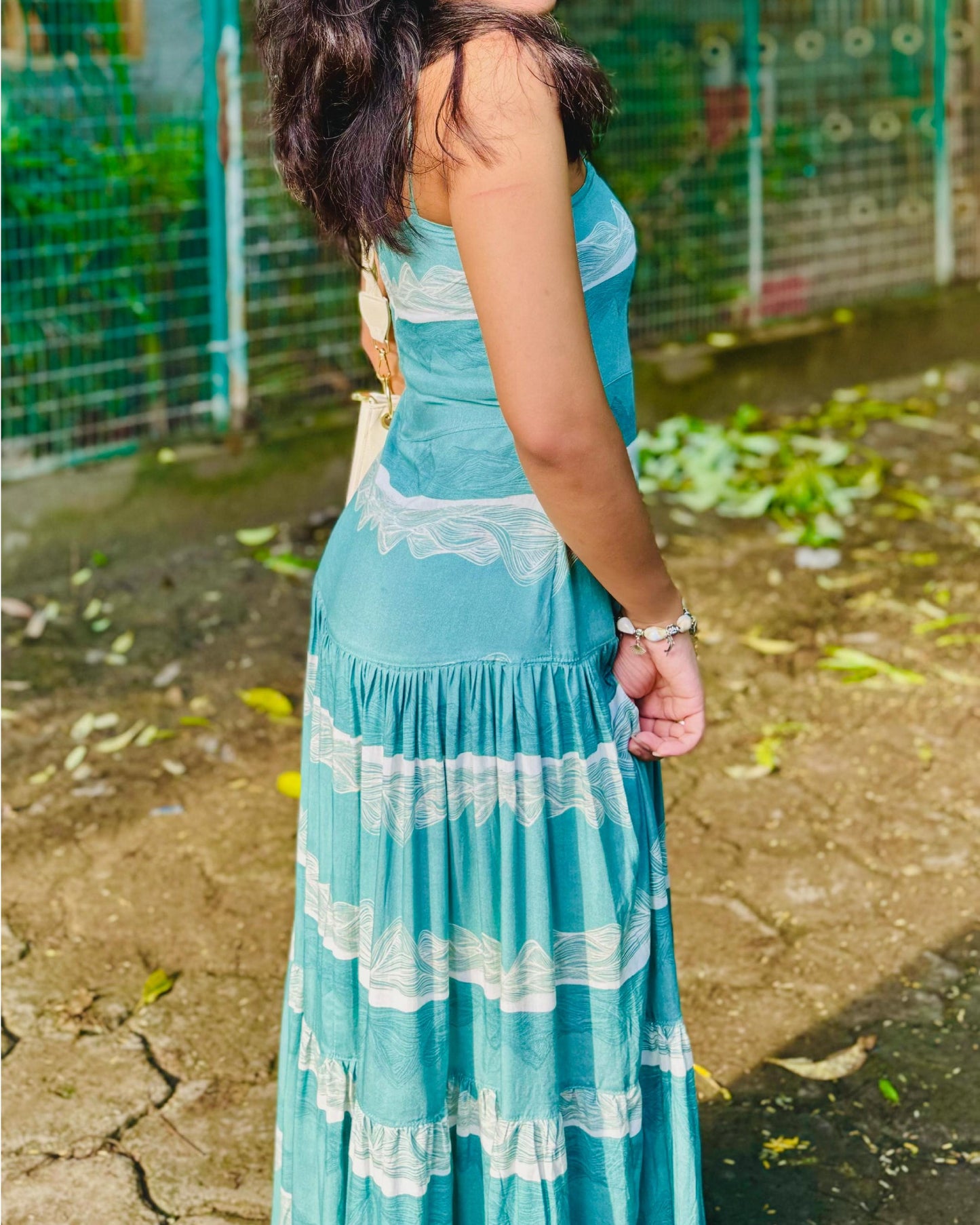 Peak Reflection Gathered Tier Dress