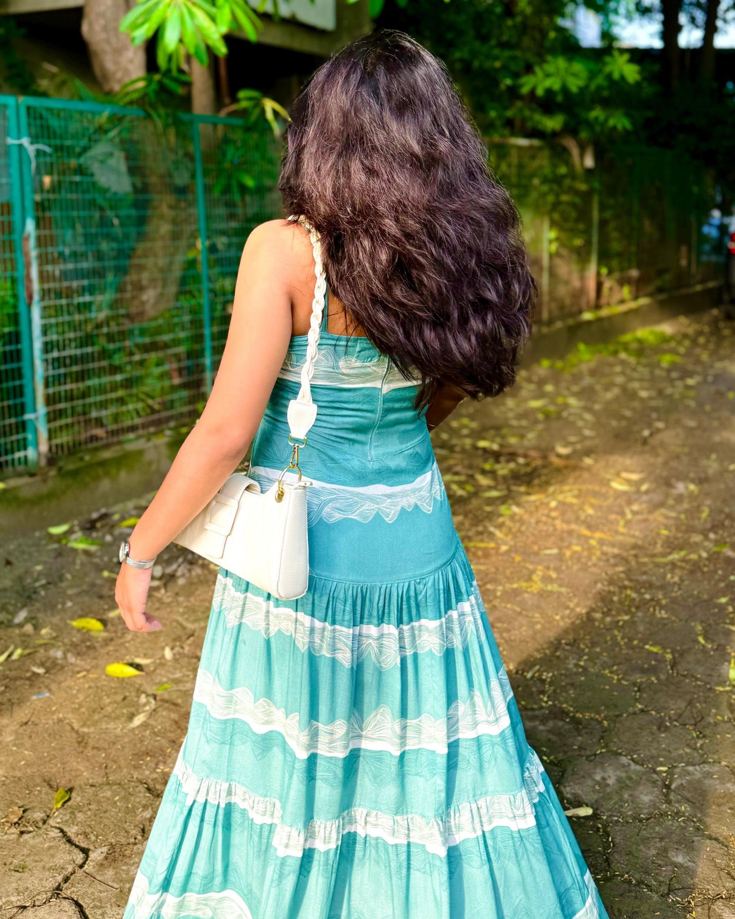 Peak Reflection Gathered Tier Dress