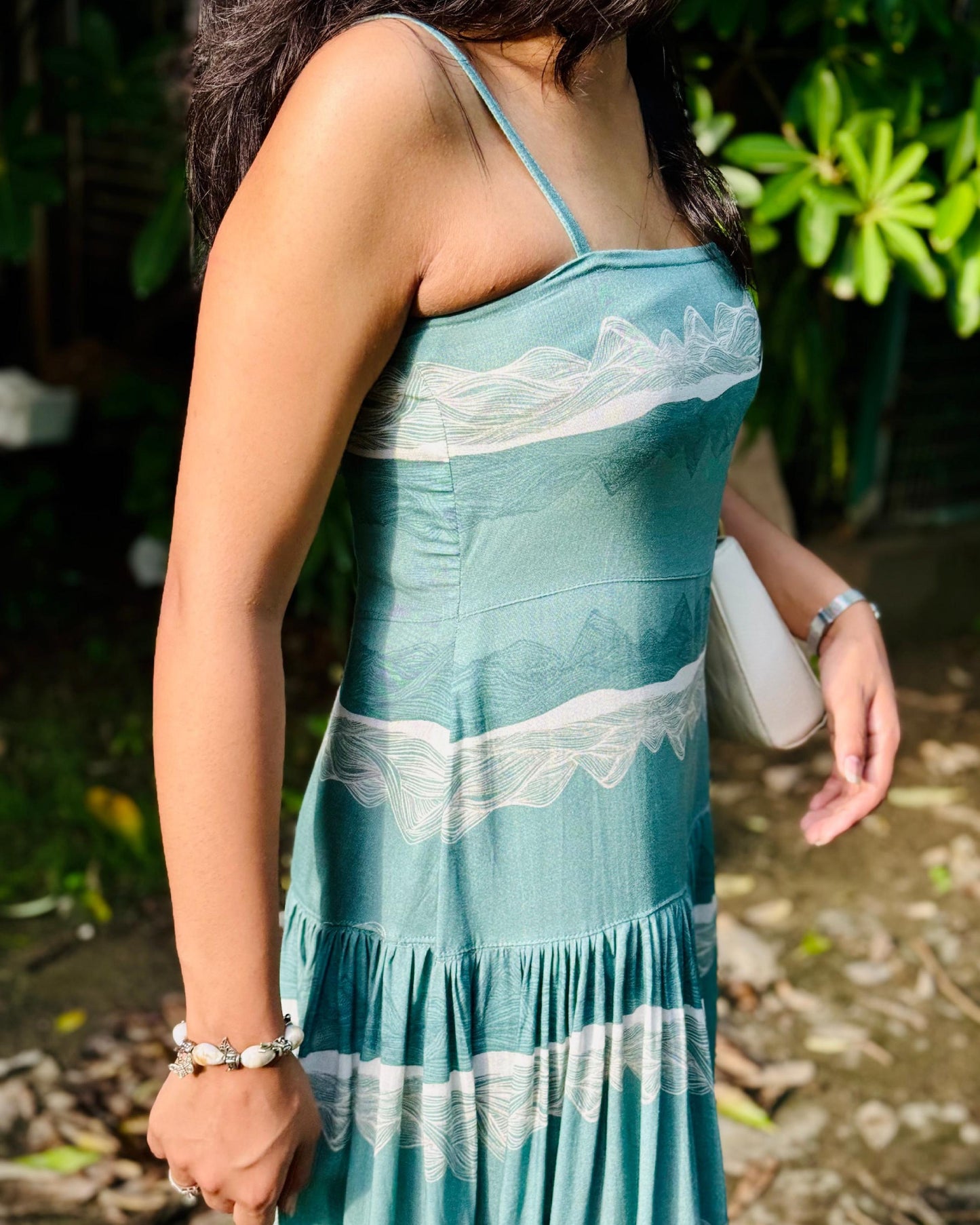 Peak Reflection Gathered Tier Dress