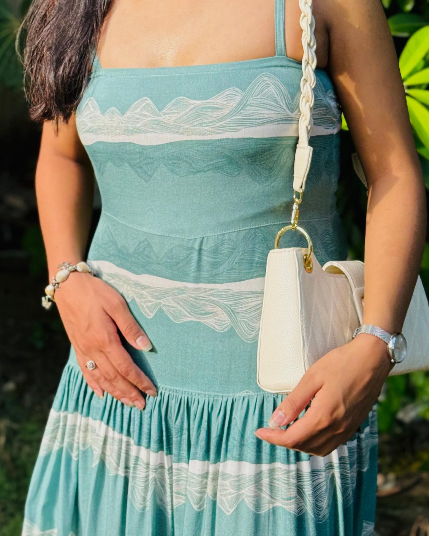 Peak Reflection Gathered Tier Dress