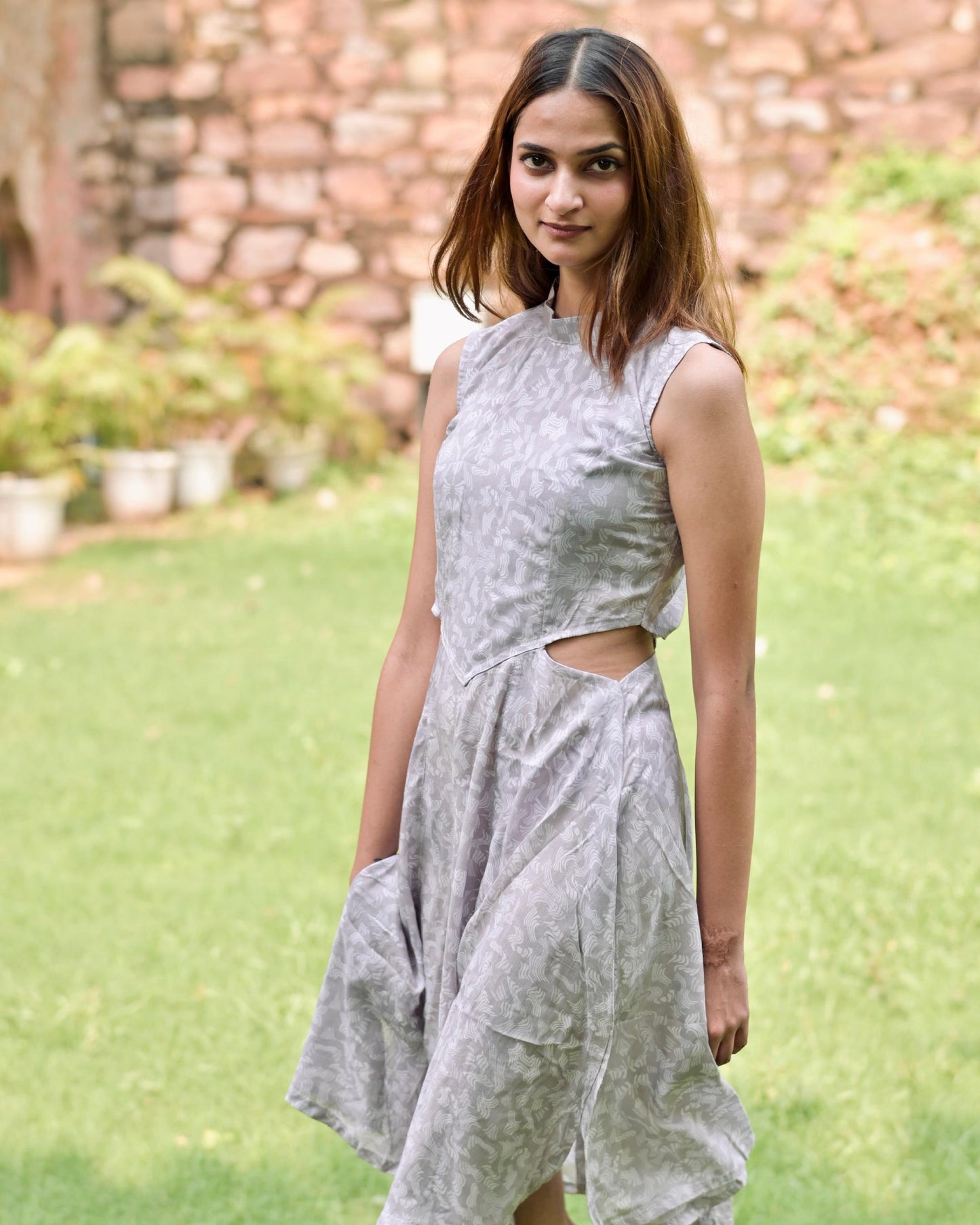 Rain Hues Dimond Cut Dress