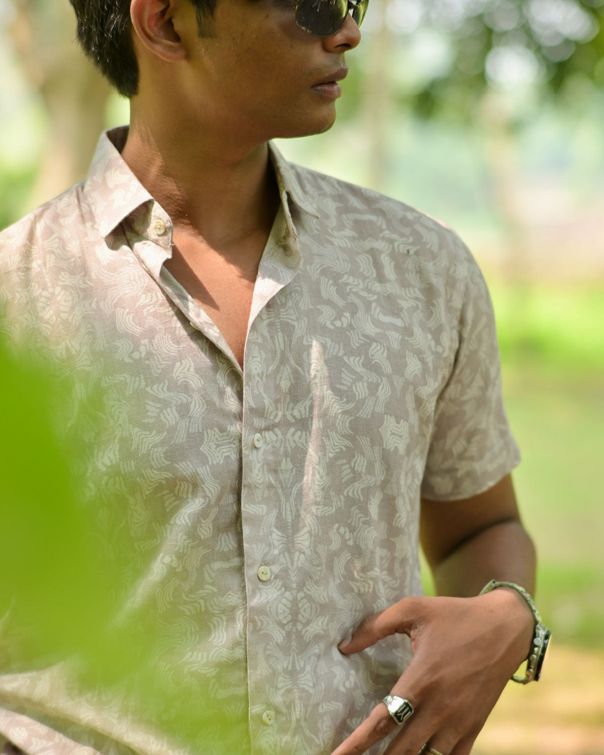 Rain Hues Linen Shirt