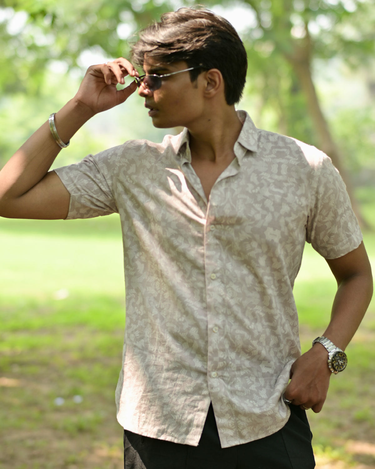 Rain Hues Linen Shirt