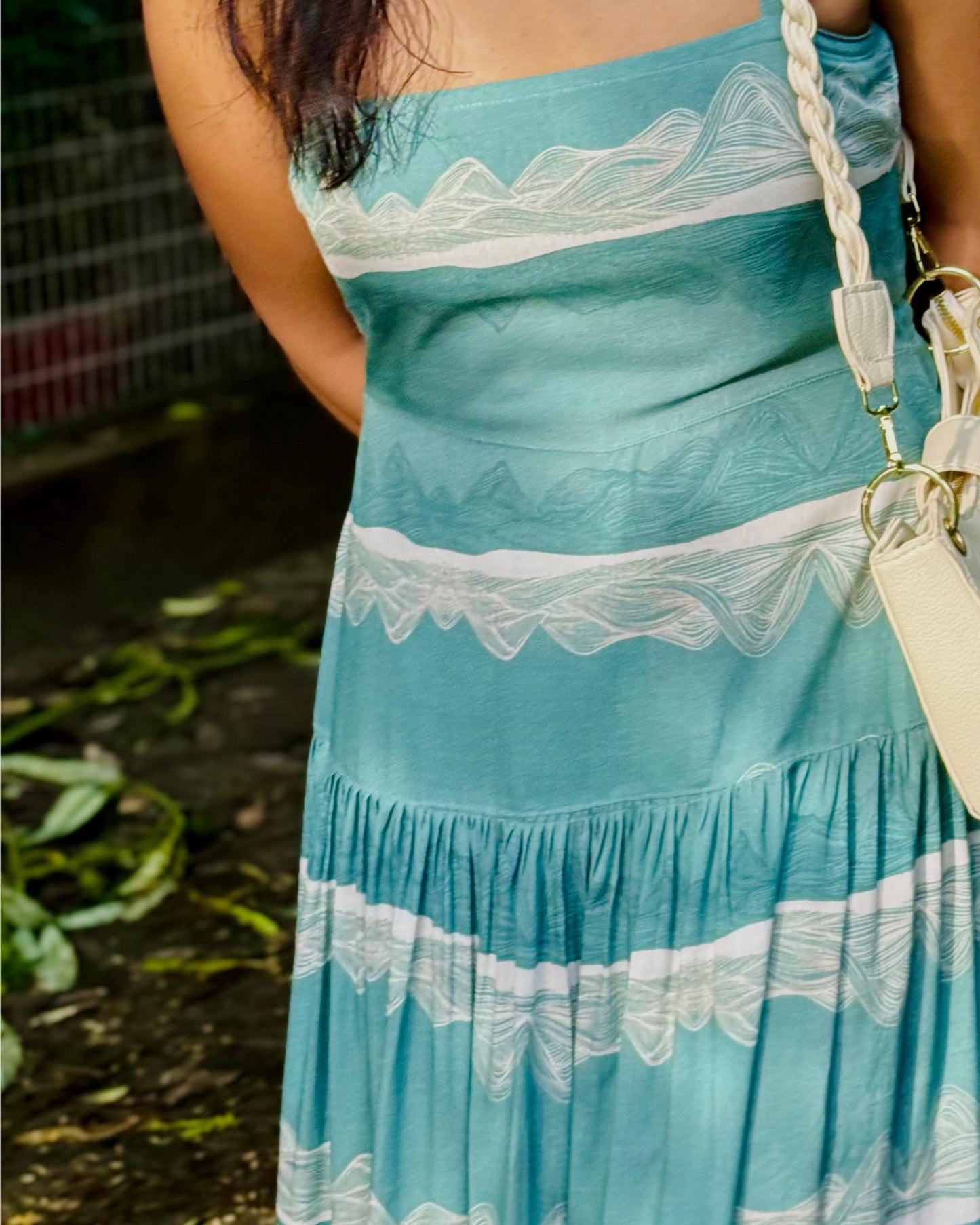 Peak Reflection Gathered Tier Dress