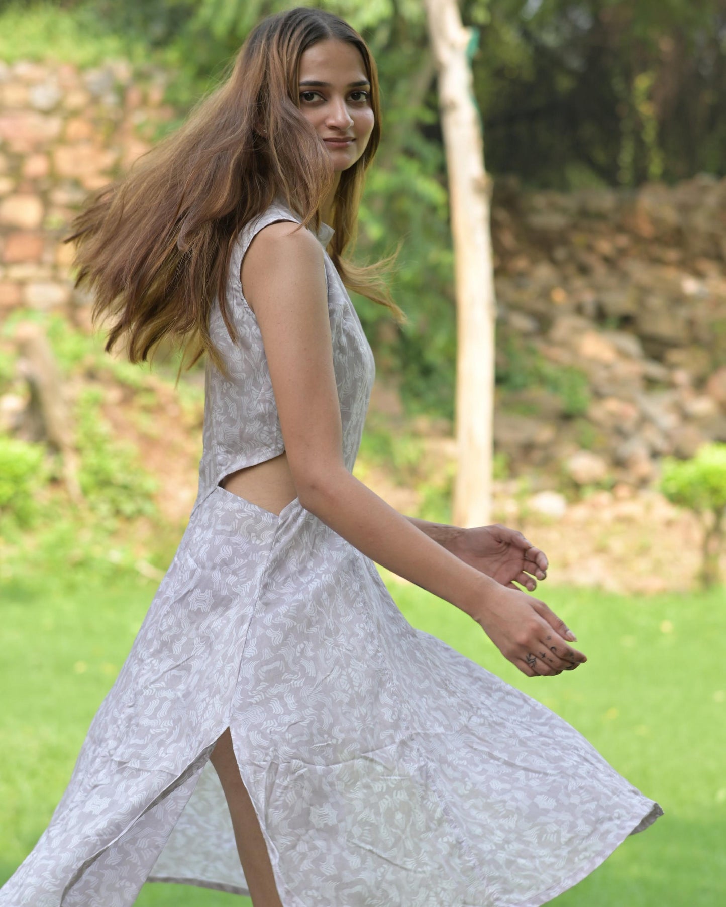 Rain Hues Dimond Cut Dress