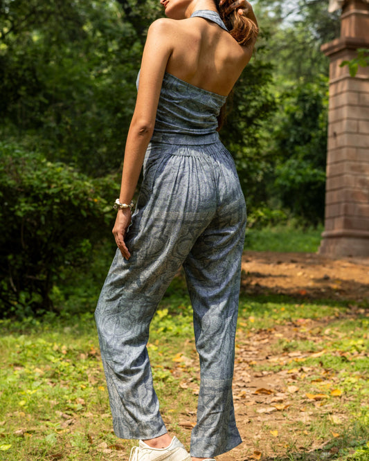 Untamed Waters Coord Set with Scallop Pants and twisted top